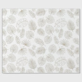 Minimal Botanical Line Art Pattern (5) Geschenkpapier (Flach)