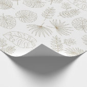Minimal Botanical Line Art Pattern (5) Geschenkpapier (Ecke)
