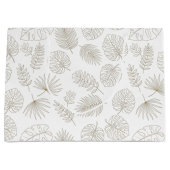 Minimal Botanical Line Art Pattern (5) Große Geschenktüte (Vorderseite)