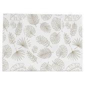 Minimal Botanical Line Art Pattern (5) Große Geschenktüte (Rückseite)