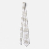 Minimal Botanical Line Art Pattern (5) Krawatte (Rückseite)