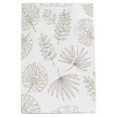 Minimal Botanical Line Art Pattern (5) Mittlere Geschenktüte (Vorderseite)