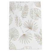 Minimal Botanical Line Art Pattern (5) Mittlere Geschenktüte (Rückseite)