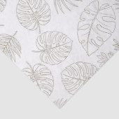 Minimal Botanical Line Art Pattern (5) Seidenpapier (Detail)