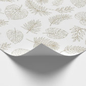 Minimal Botanical Line Art Pattern (6) Geschenkpapier (Ecke)