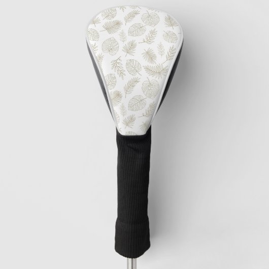 Minimal Botanical Line Art Pattern (6) Golf Headcover (Vorderseite)