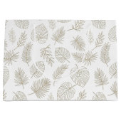 Minimal Botanical Line Art Pattern (6) Große Geschenktüte (Vorderseite)