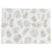 Minimal Botanical Line Art Pattern (6) Große Geschenktüte (Rückseite)