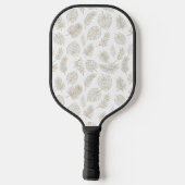 Minimal Botanical Line Art Pattern (6) Pickleball Schläger (Rückseite)