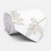 Minimal Botanical Line Art Pattern (8) Krawatte (Gerollt)