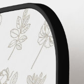 Minimal Botanical Line Art Pattern (8) Pickleball Schläger (Linke Seite)