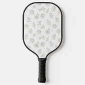 Minimal Botanical Line Art Pattern (8) Pickleball Schläger (Rückseite)