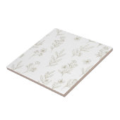 Minimal Botanical Line Art Pattern (9) Fliese (Seite)