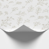 Minimal Botanical Line Art Pattern (9) Geschenkpapier (Ecke)