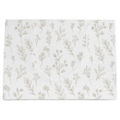 Minimal Botanical Line Art Pattern (9) Große Geschenktüte (Vorderseite)