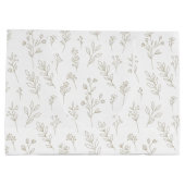 Minimal Botanical Line Art Pattern (9) Große Geschenktüte (Rückseite)