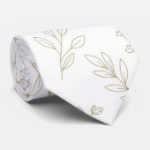 Minimal Botanical Line Art Pattern (9) Krawatte (Gerollt)