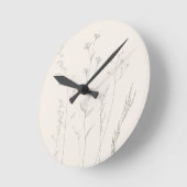 Minimal Botanical Wall Clock – Soft Spring  Runde Wanduhr (Winkel)