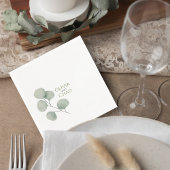 Minimal Botanical Wedding Drink Napkins Serviette