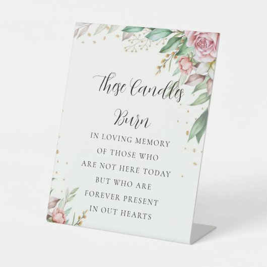 Minimal botanisch im Zeichen des Love Memory Sockelschild (Vorderseite)