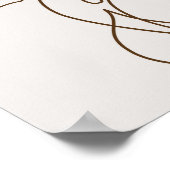 Minimal botanische Kunst nahtloses Muster. Tropisc Poster (Ecke)