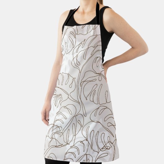 Minimal botanische Kunst nahtloses Muster. Tropisc Schürze (InSitu)