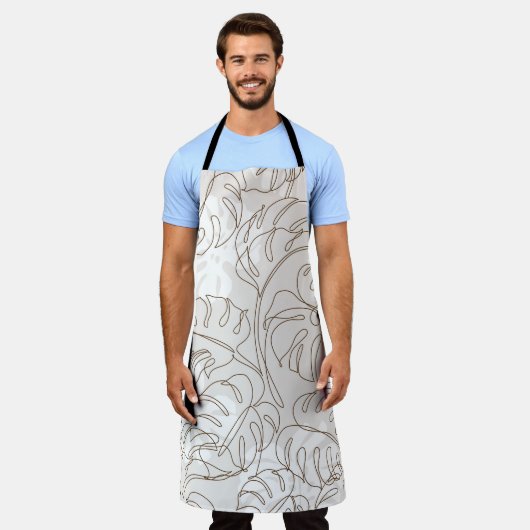 Minimal botanische Kunst nahtloses Muster. Tropisc Schürze (Getragen)