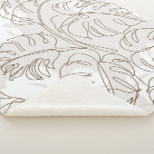 Minimal botanische Kunst nahtloses Muster. Tropisc Sherpadecke (3/4)