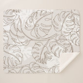 Minimal botanische Kunst nahtloses Muster. Tropisc Sherpadecke (Vorderseite (Horizontal))