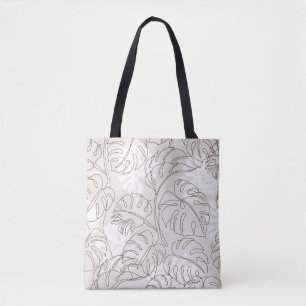 Minimal botanische Kunst nahtloses Muster. Tropisc Tasche