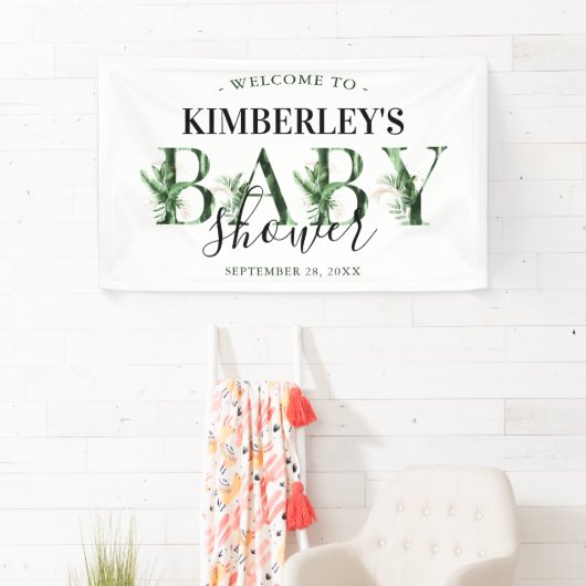 Minimal botanische tropische Vegetation Kinderdusc Banner (Insitu)