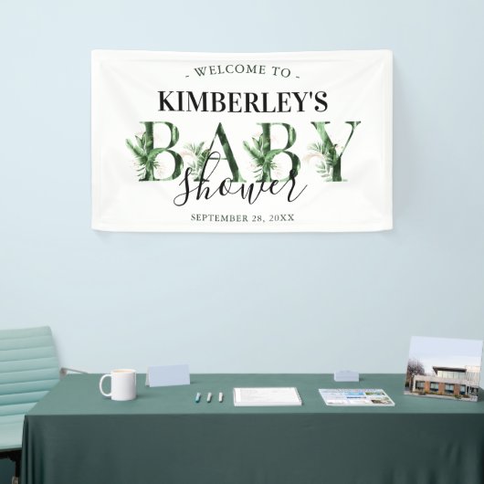 Minimal botanische tropische Vegetation Kinderdusc Banner (Messeveranstaltung)