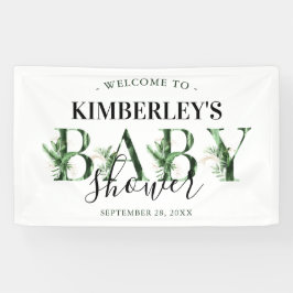 Minimal botanische tropische Vegetation Kinderdusc Banner