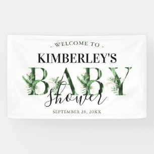 Minimal botanische tropische Vegetation Kinderdusc Banner