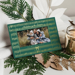 Minimal Bow Fa La Sheet Music Foto Weihnachten Folien Feiertagskarte