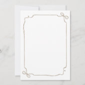 Minimal Bow & Ribbon Foto Frame Script Hochzeit Dankeskarte (Rückseite)