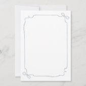 Minimal Bow & Ribbon Foto Frame Script Hochzeit Dankeskarte (Rückseite)