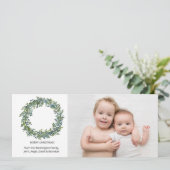 MINIMAL - Boxwood Wreath Foto Card (Stehend Vorderseite)