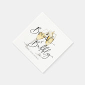 Minimal Bridal Brunch und Bubbly Napkins Serviette (Ecke)