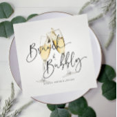 Minimal Bridal Brunch und Bubbly Napkins Serviette