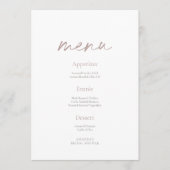 Minimal Bridal Shower Menu & Thank You Card Einladung (Vorderseite)
