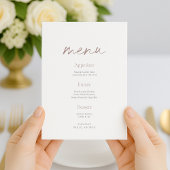 Minimal Bridal Shower Menu & Thank You Card Einladung