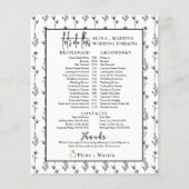 Minimal Bridal Wedding Day Timeline (Vorderseite)