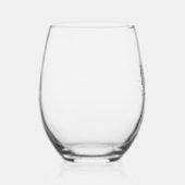 Minimal Bride Elegante Schwarze Typografie Weinglas Ohne Stiel (Rechts)