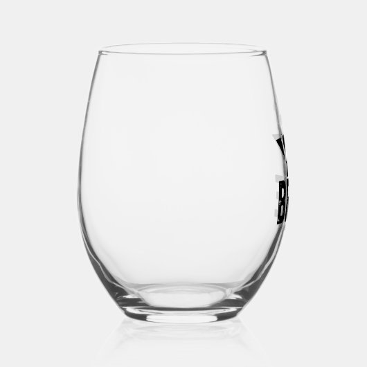 Minimal Bride Floral Weinglas Ohne Stiel (Rechts)