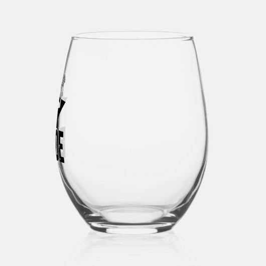 Minimal Bride Floral Weinglas Ohne Stiel (Links)