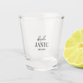 Minimal Bride Junggeselinnen-Abschied Shot Glass Schnapsglas (Vorderseite)