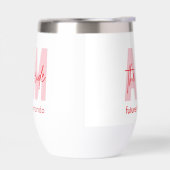 Minimal Bride Wine Tumbler | Individuelle Name und (Links)