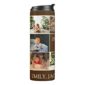 Minimal Brown 8 Collage Bester Opa je Foto Thermosbecher (Nach links gedreht)