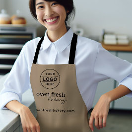 Minimal Brown Business Logo Konditorei Koch Bäcker Schürze